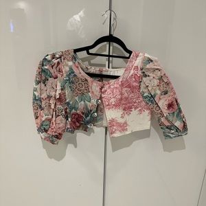 Vintage fabric crop top